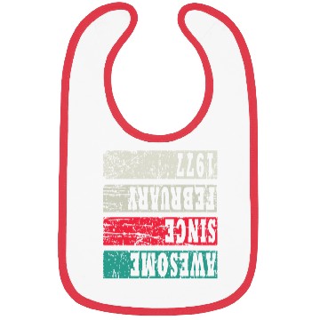 Discover Awesome Since 1977 Birthday Bibs