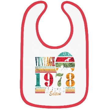 Discover Awesome Since 1978 Birthday Bibs