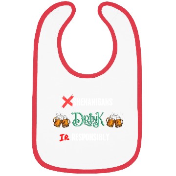 Discover No Shenanigans Drink IrResponsibly Design Bibs