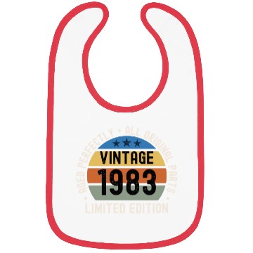 Discover 40th Birthday Vintage 1983 Bibs