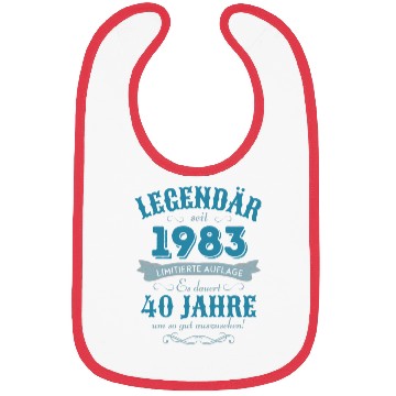 Discover 40th Birthday Vintage 1983 Bibs
