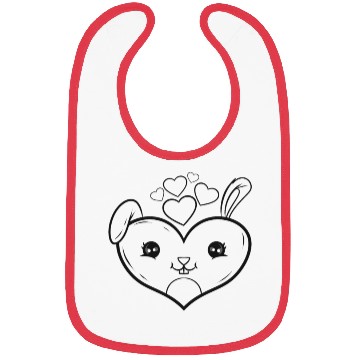 Discover Cute Easter Bunny Heart As Color In Easter Bibs