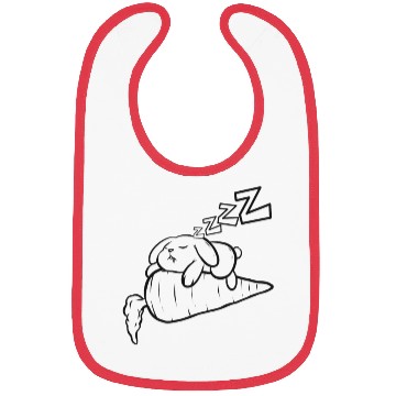 Discover Sleeping Rabbit On Carrot As Color In Easter Bibs