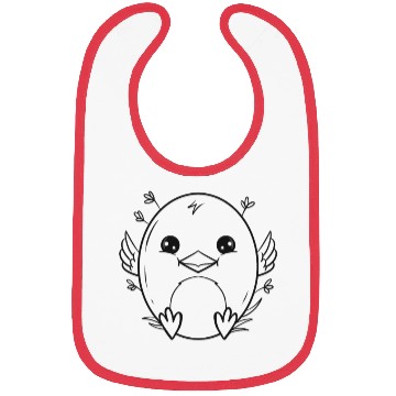 Discover Cute, Little Easter Chick As Color In Easter Bibs