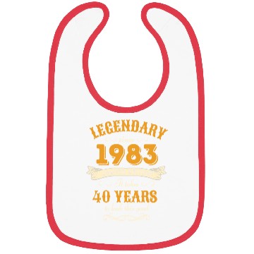 Discover 40th Birthday Vintage 1983 Bibs