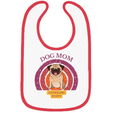 Discover dog mom cuddling puppy Bibs