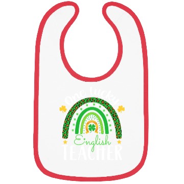 Discover One Lucky English Teacher funny St Patrick's day Bibs