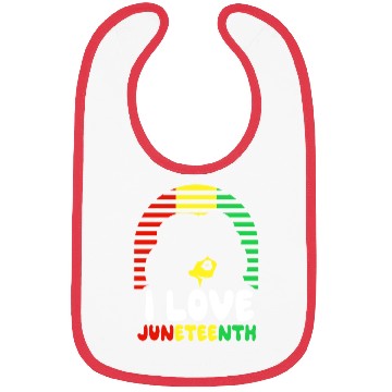 Discover I Love Juneteenth 1865 Black American African Bibs