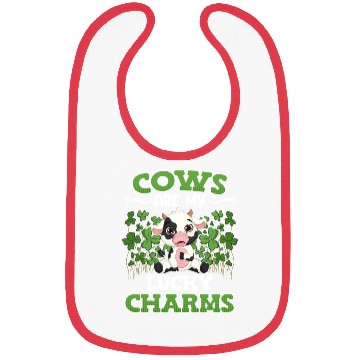 Discover Cows are my lucky charms farmer Bibs