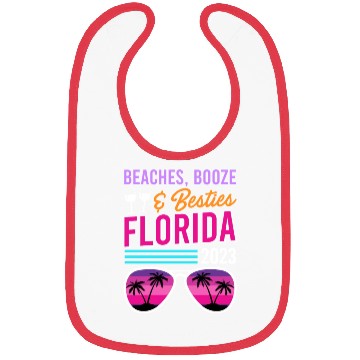 Discover Beach Booze Besties Florida Vacation Spring Break Bibs