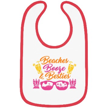 Discover Beaches Booze Besties Summer Vacation Spring Break Bibs