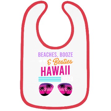 Discover Beach Booze Besties Hawaii Vacation Spring Break Bibs