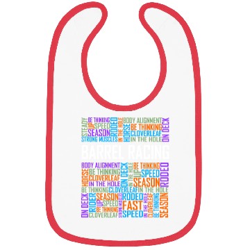 Discover Barrel Racing - Words Bibs