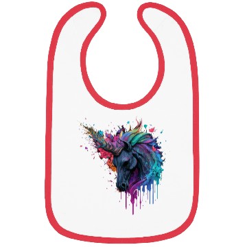 Discover rainbow unicorn Bibs