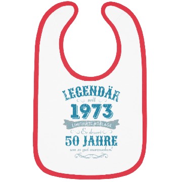 Discover 50th Birthday Vintage 1973 Bibs