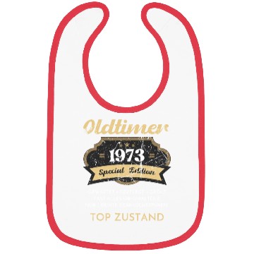 Discover 50th Birthday Vintage 1973 Bibs