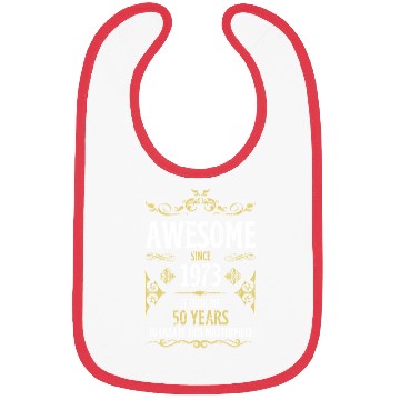 Discover 50th Birthday Vintage 1973 Bibs