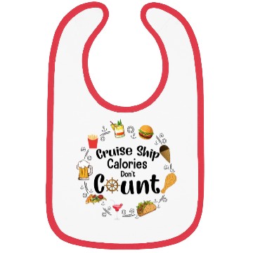 Discover Cruise Ship Calories Don't Count Apparel Bibs