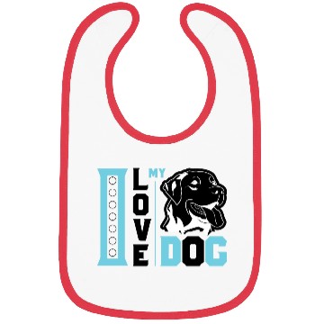 Discover I love my dog Bibs
