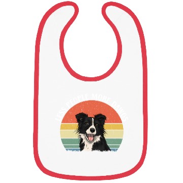 Discover Less People More Dogs For Border Collie Lover Bibs