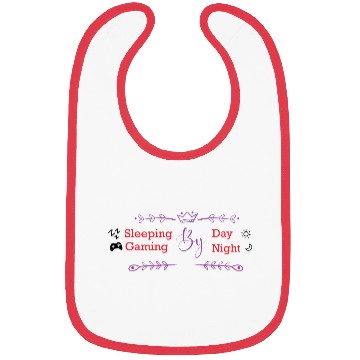 Discover Sleeping by day gaming by night Bibs
