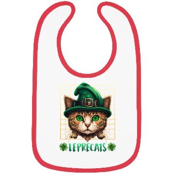 Discover St. Patrick's Day cats leprecats kittens Bibs