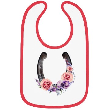 Discover Lucky Floral Horseshoe Bibs
