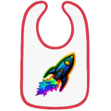 Discover Psychedelic Retro Neon Rocket Bibs