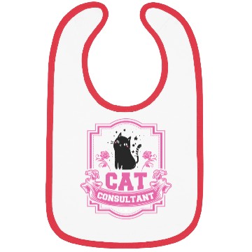 Discover Cat Consultant Crazy Cat Lover Bibs