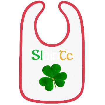 Discover Slainte Mhath & shamrock,Irish drinking salutation Bibs