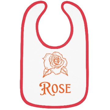 Discover Red Retro Modern Rose Flower Bibs