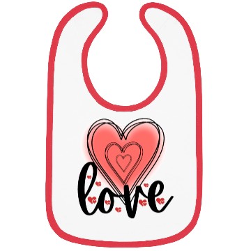 Discover Love Hearts Valentine's Day Bibs