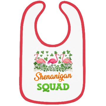 Discover Flamingo Shenanigan Squad St. Patrick's Day Bibs