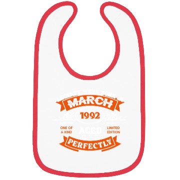 Discover Legends Were Born In March 1992 Birthday Bibs