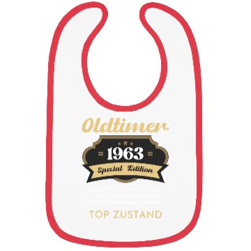 Discover 60th Birthday Vintage 1963 Bibs