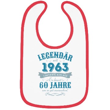 Discover 60th Birthday Vintage 1963 Bibs
