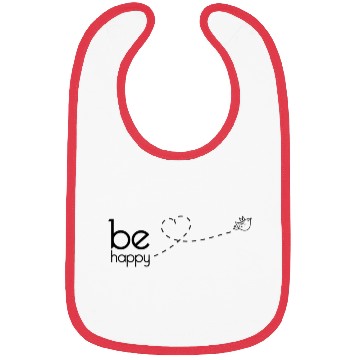 Discover Be Happy, Smile, Positive Quote, Cute design Bibs