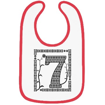 Discover 7th floral number artistic Bibs