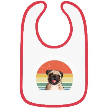 Discover Less People More Dogs Pug Dog Lover Bibs