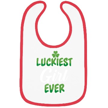 Discover St. Patrick's Day saying Luckiest Girl ever Bibs