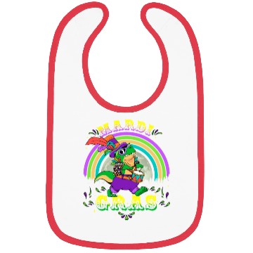 Discover 2023 Mardi Gras Party Hat T Rex Drummer Mardi Bibs
