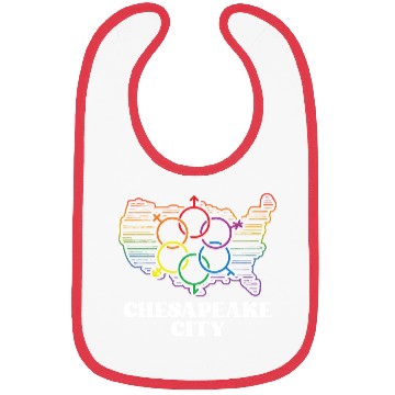 Discover Chesapeake City Pride Flag Pride Month LGBTQ Flag Bibs