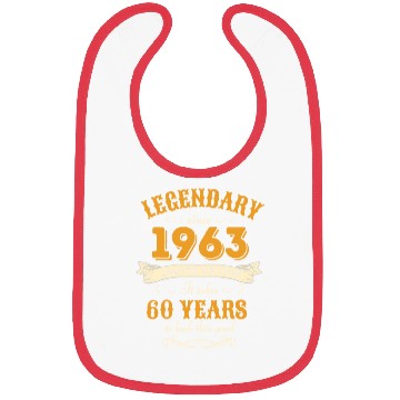 Discover 60th Birthday Vintage 1963 Bibs