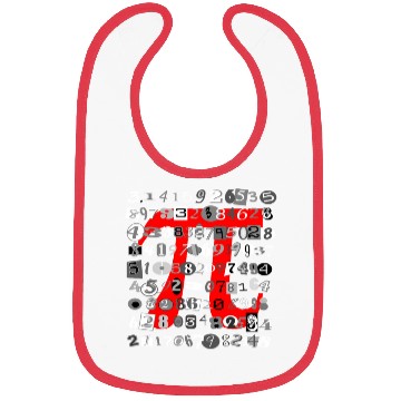 Discover Black and White Digits on Red Pi Bibs