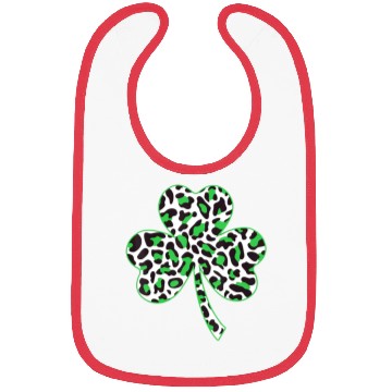 Discover Cute Shamrock Leopard Print St Patricks Day Irish Bibs