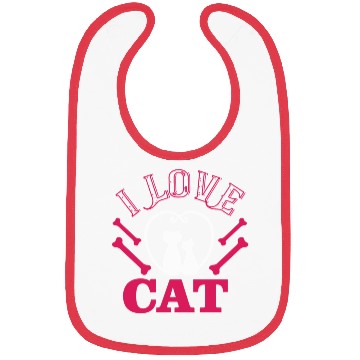 Discover I love cat Bibs