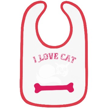 Discover I Love Cat Bibs