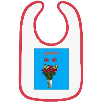 Discover beautiful butterflies and flowers Bibs