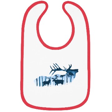 Discover Elk Deer Silhouette Forest Animals Bibs
