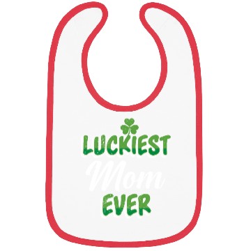 Discover St. Patrick's Day saying Luckiest Mom ever Bibs